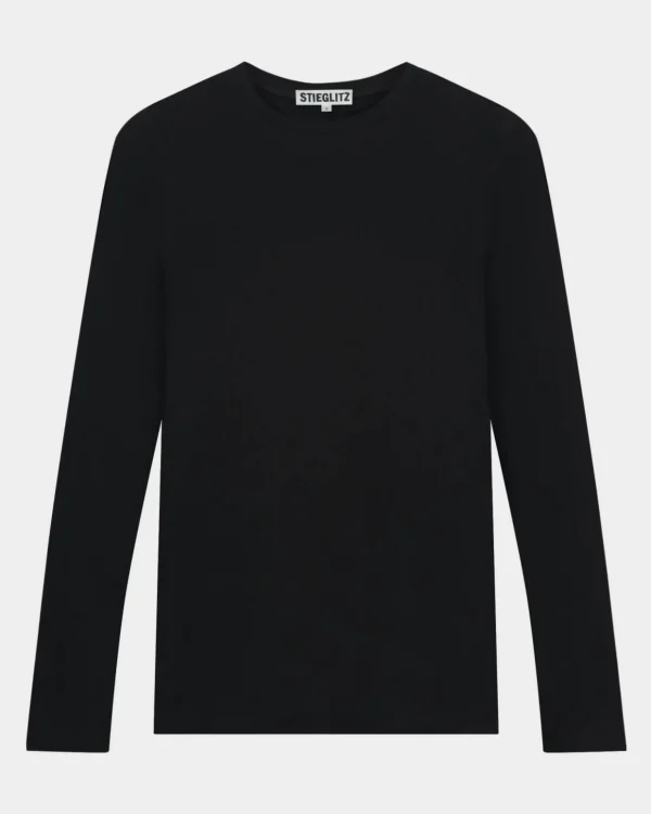 STIEGLITZ Basic Longsleeve | Black^DAMES Longsleeves, Blouses & Pullis