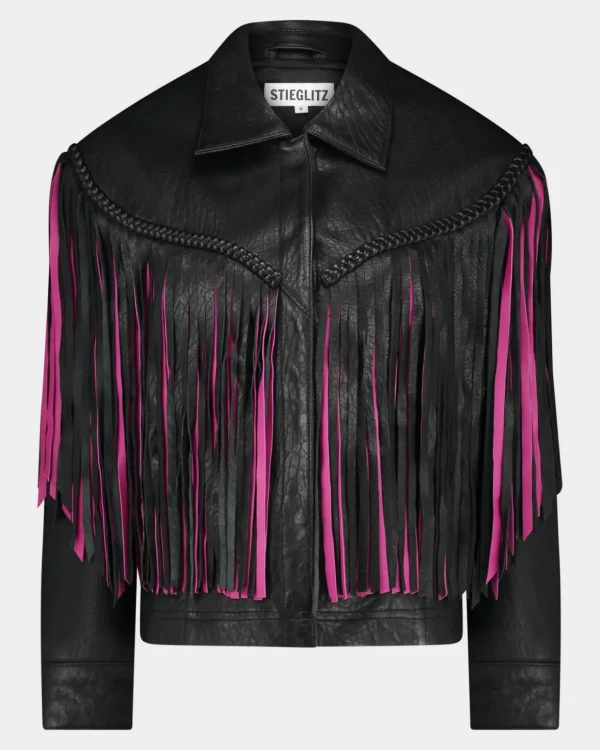 STIEGLITZ Janez Leather Fringe Jacket | Black^DAMES Jacks