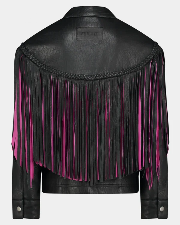 STIEGLITZ Janez Leather Fringe Jacket | Black^DAMES Jacks