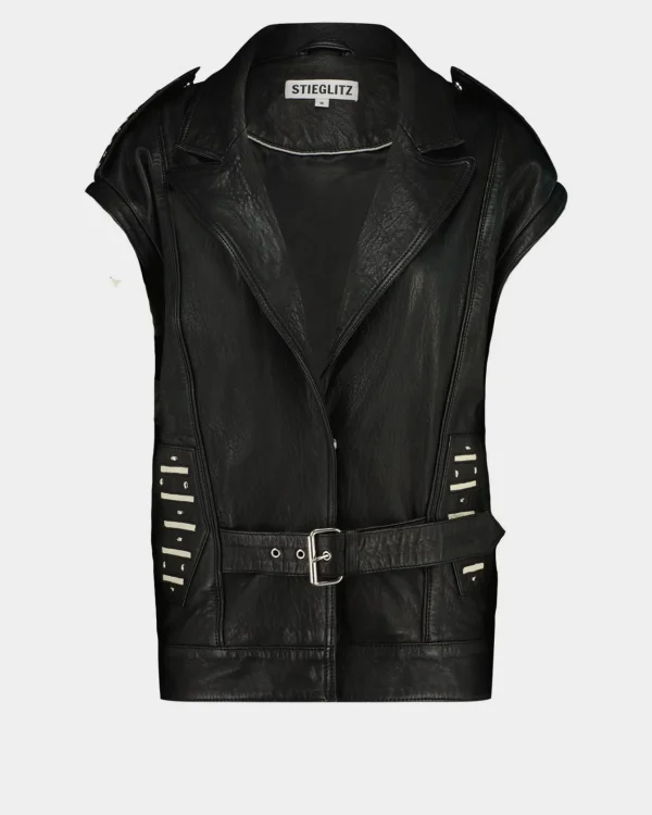 STIEGLITZ Leather Gael Biker Jacket | Black^DAMES Jacks