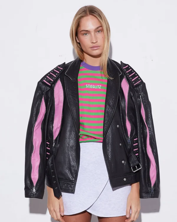 STIEGLITZ Leather Lola Biker Jacket | Black^DAMES Jacks