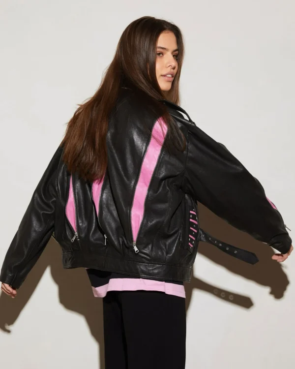 STIEGLITZ Leather Lola Biker Jacket | Black^DAMES Jacks