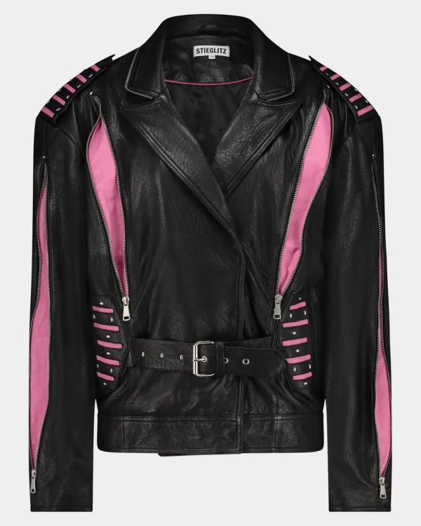 STIEGLITZ Leather Lola Biker Jacket | Black^DAMES Jacks