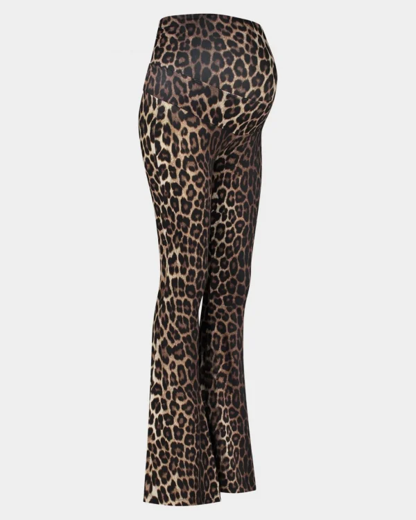 STIEGLITZ Leopard Maternity Flared Broek | Brown^DAMES Broeken