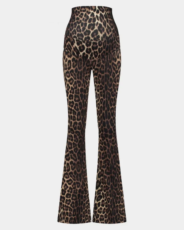 STIEGLITZ Leopard Maternity Flared Broek | Brown^DAMES Broeken