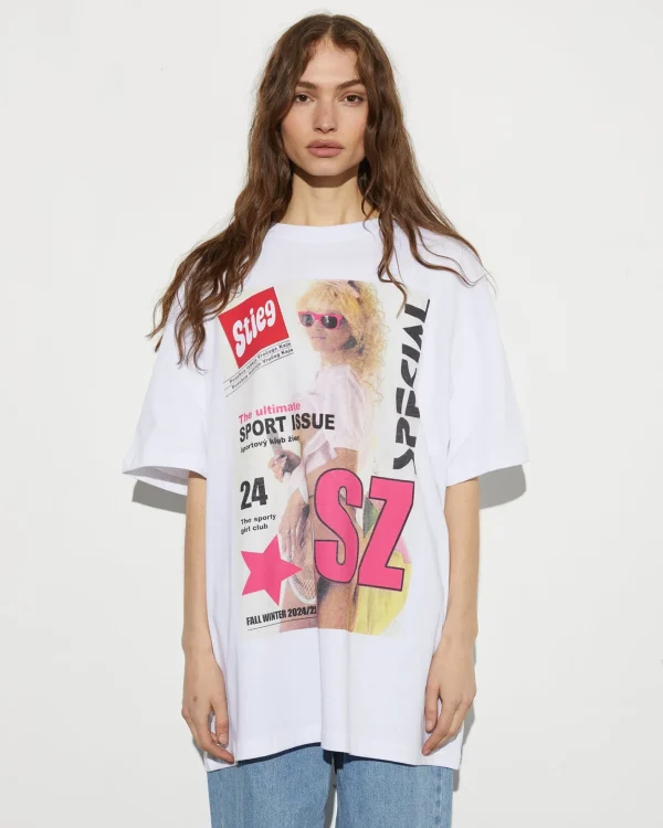 STIEGLITZ Lila Oversized T-shirt | White^DAMES T-Shirts & Tops