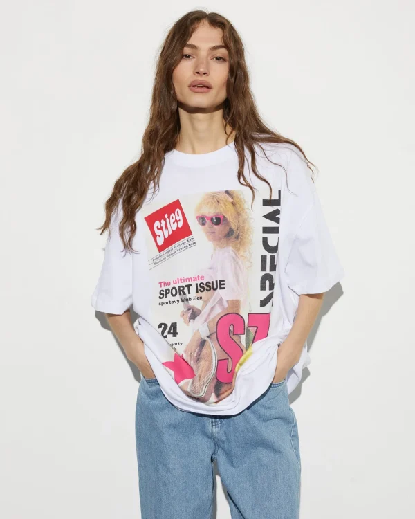 STIEGLITZ Lila Oversized T-shirt | White^DAMES T-Shirts & Tops