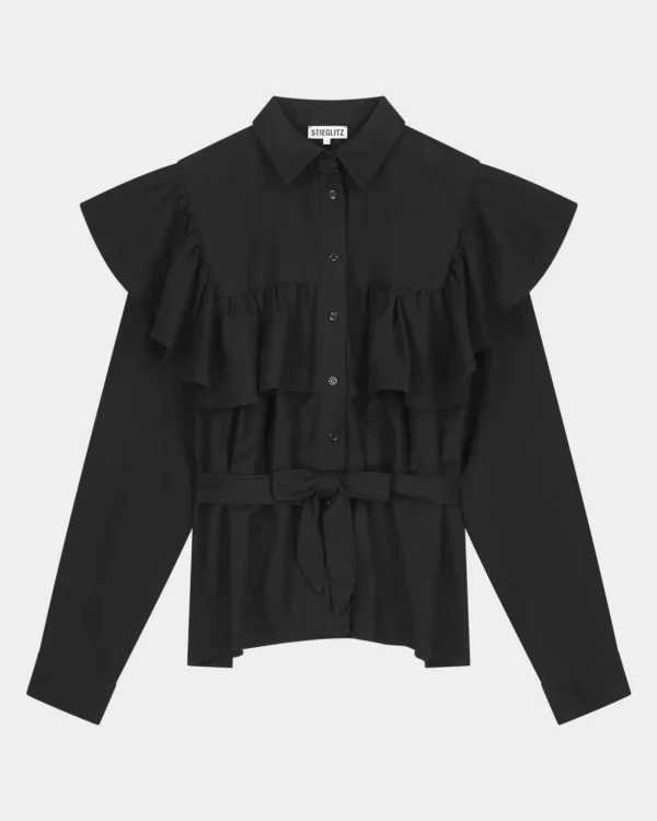 STIEGLITZ Matia Blouse | Black^DAMES Longsleeves, Blouses & Pullis