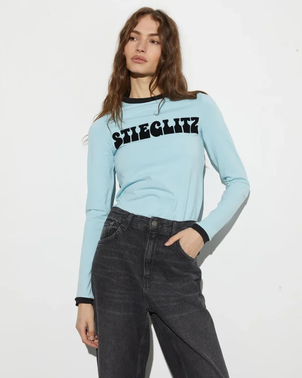 STIEGLITZ Mirka Longsleeve | Blue^DAMES Longsleeves, Blouses & Pullis