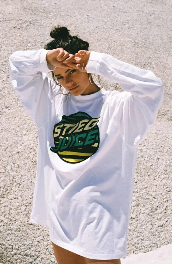 STIEGLITZ Stieg Juice Skate Longsleeve | White^DAMES Longsleeves, Blouses & Pullis