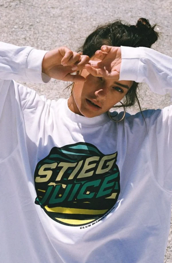 STIEGLITZ Stieg Juice Skate Longsleeve | White^DAMES Longsleeves, Blouses & Pullis