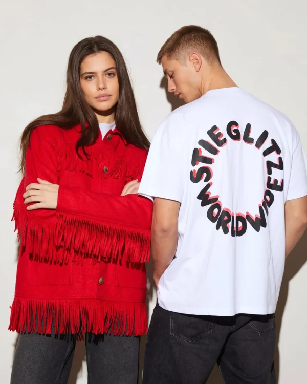 STIEGLITZ Wool Fringe Jacket | Red^DAMES Jacks