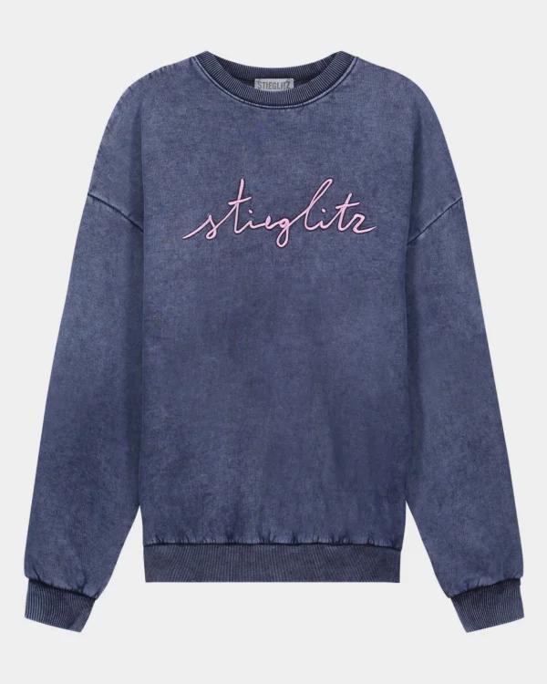 STIEGLITZ Worn Out Sweater | Washed Blue^DAMES Sweaters